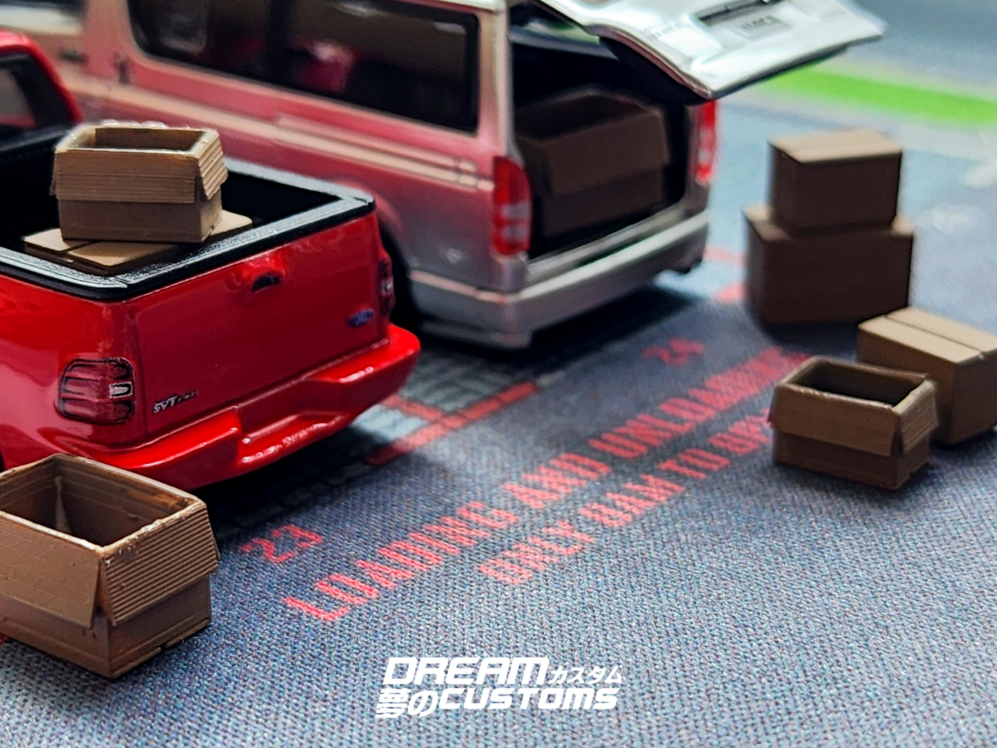 Pre Order Dream Customs Diorama Accessories - Carton Boxes