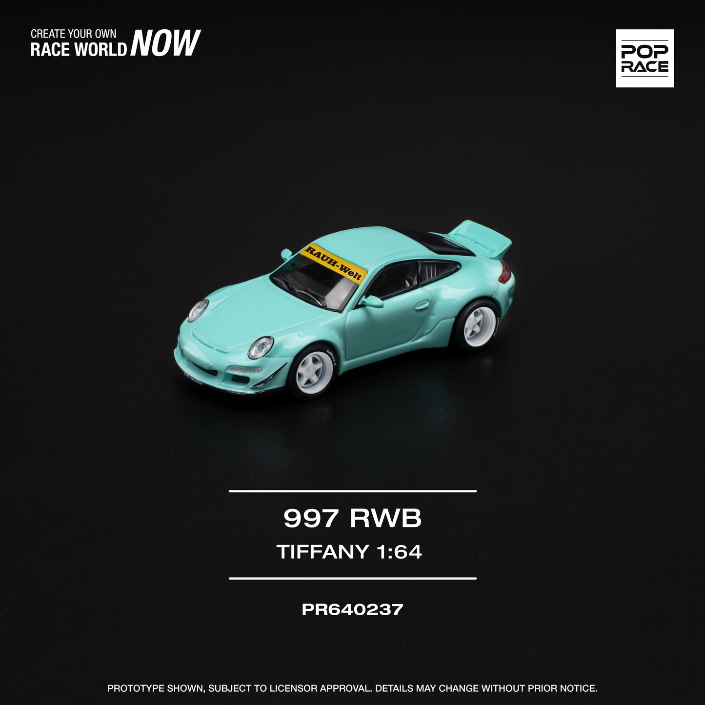 **PRE ORDER** Pop Race Porsche RWB 997 - Tiffany Blue
