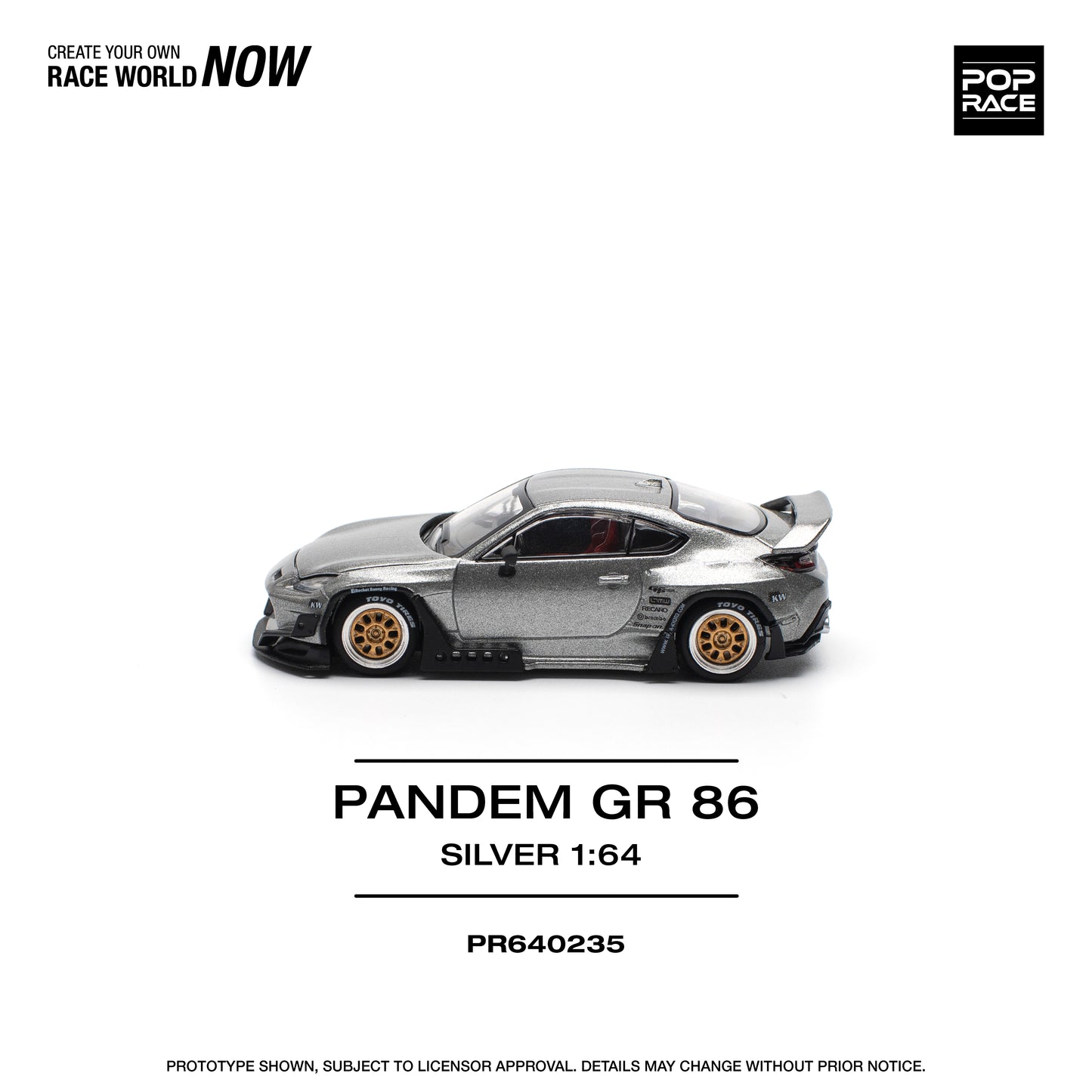 **PRE ORDER** Pop Race Toyota GR86 Pandem - Silver