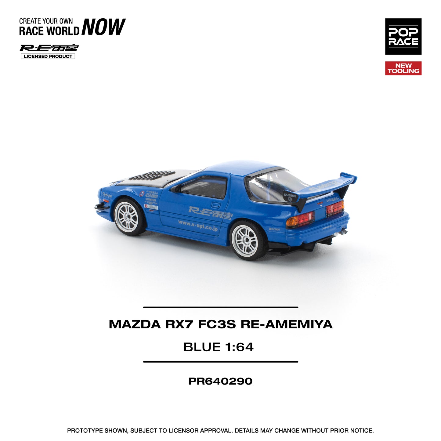 **PRE ORDER** Pop Race Mazda RX-7 FC3S RE-Amemiya - Blue