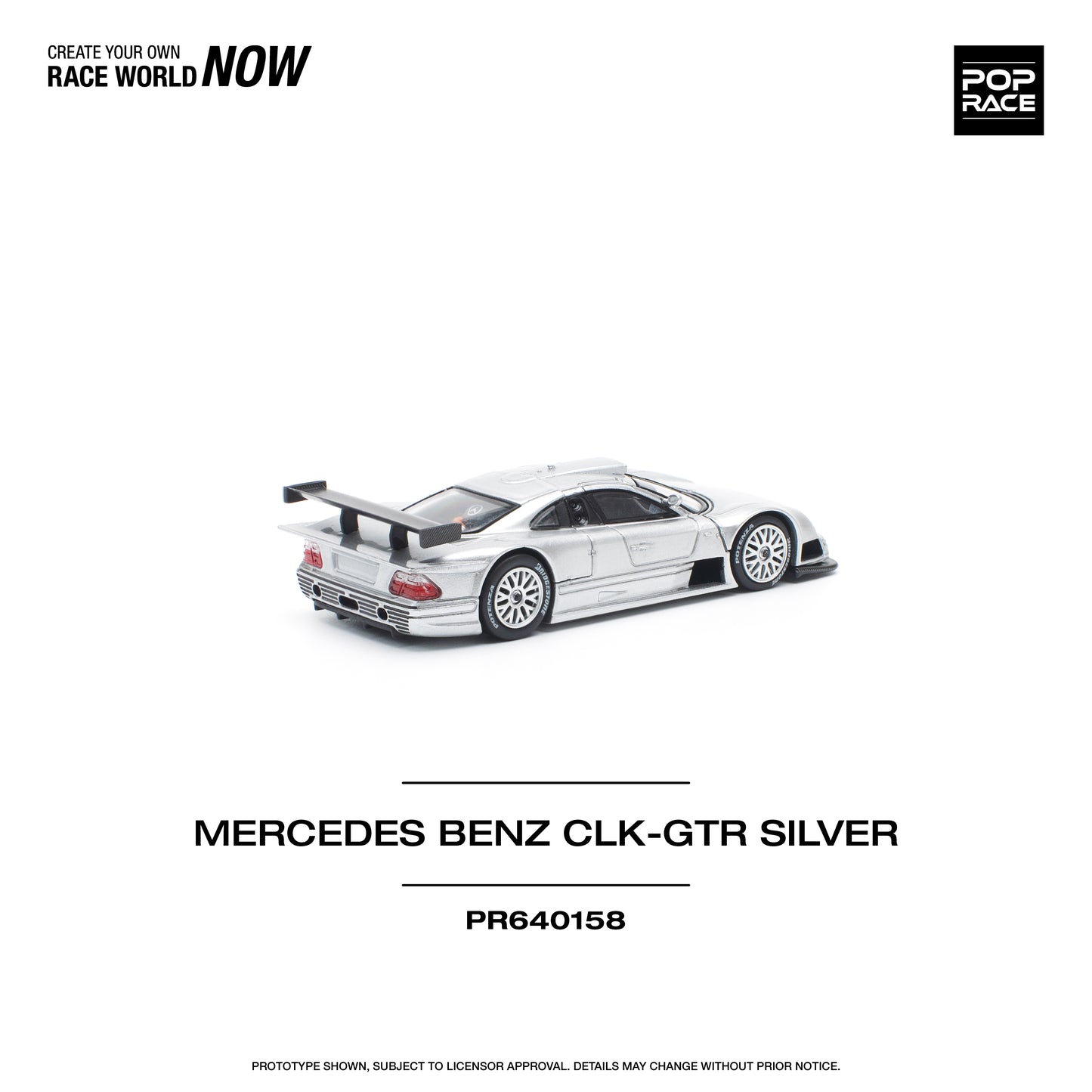 **PRE ORDER** Pop Race Mercedes-Benz AMG CLK GTR - Silver