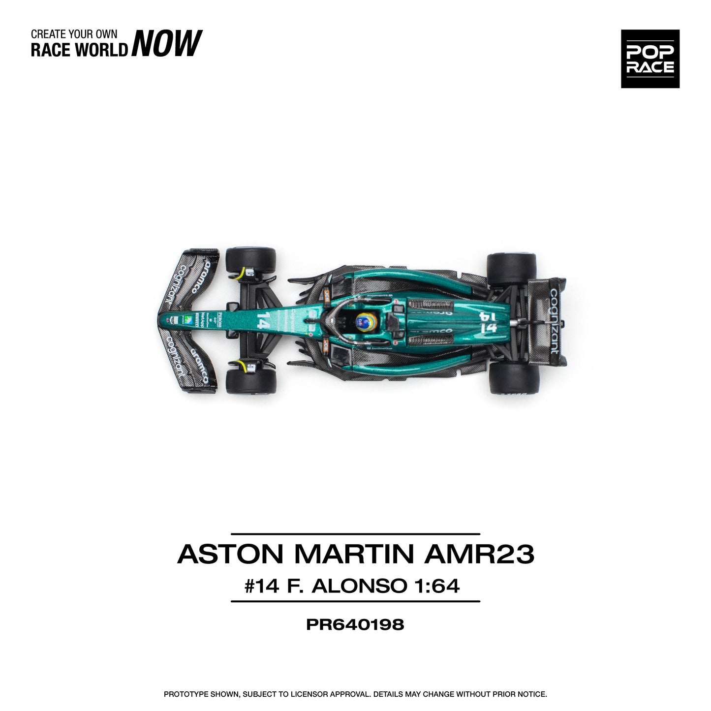 **PRE ORDER** Pop Race Aston Martin AMR23 F1 - #14 F. Alonso