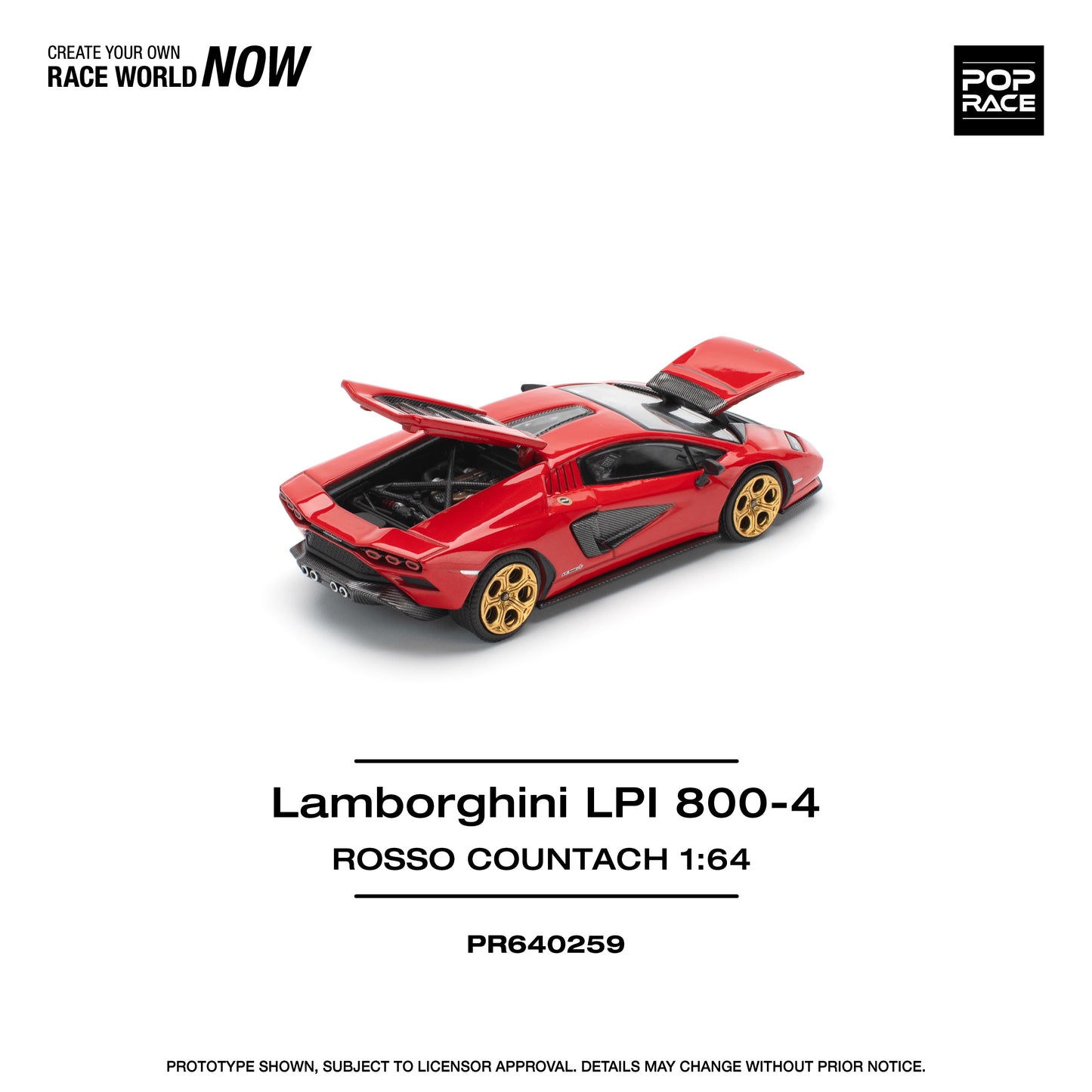 **PRE ORDER** Pop Race Lamborghini Countach LPI-800 - Rosso