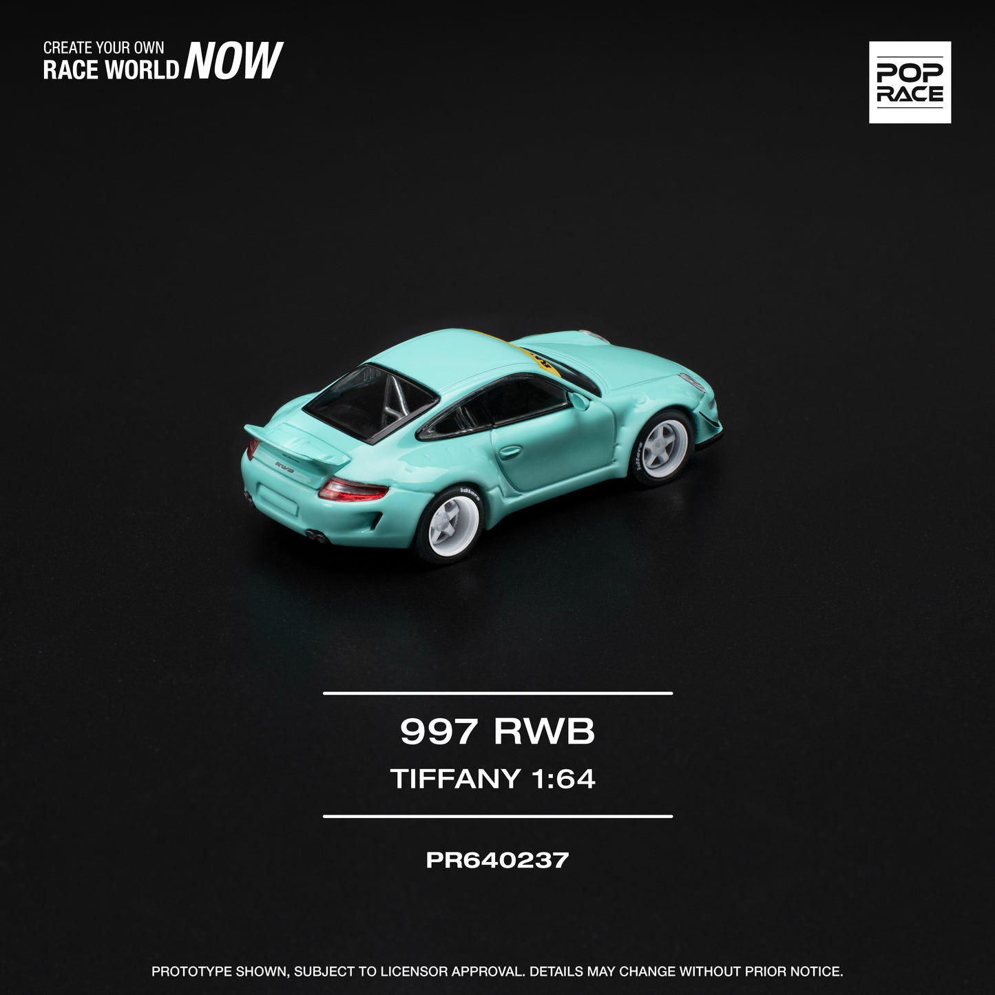 **PRE ORDER** Pop Race Porsche RWB 997 - Tiffany Blue