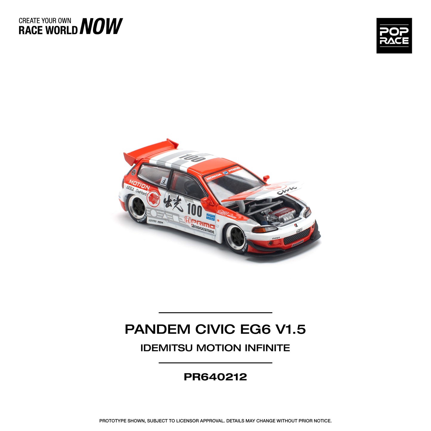 **PRE ORDER** Pop Race Honda Civic Pandem EG6 v1.5 Idemitsu Motion Infinite