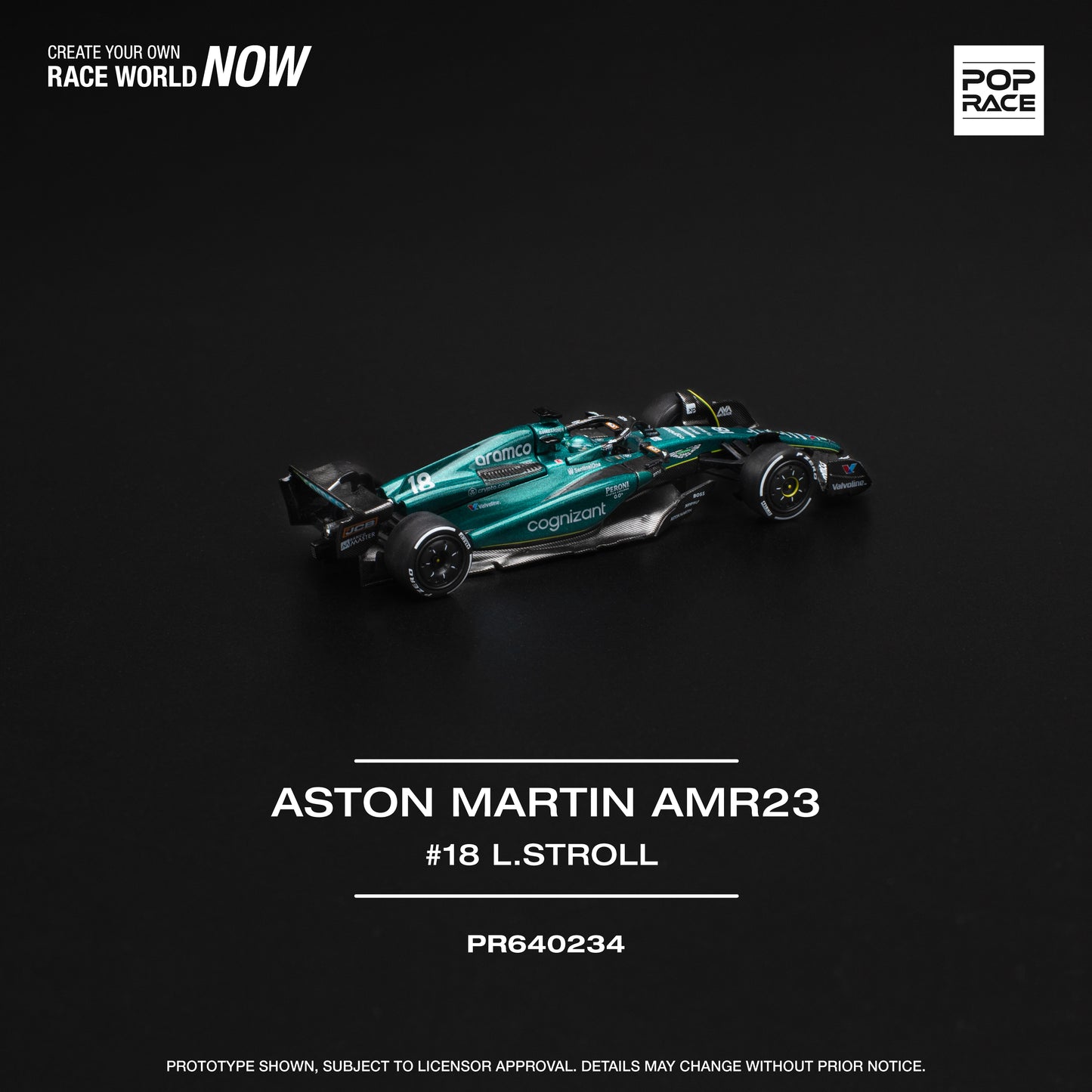 **PRE ORDER** Pop Race Aston Martin AMR23 Lance Stroll