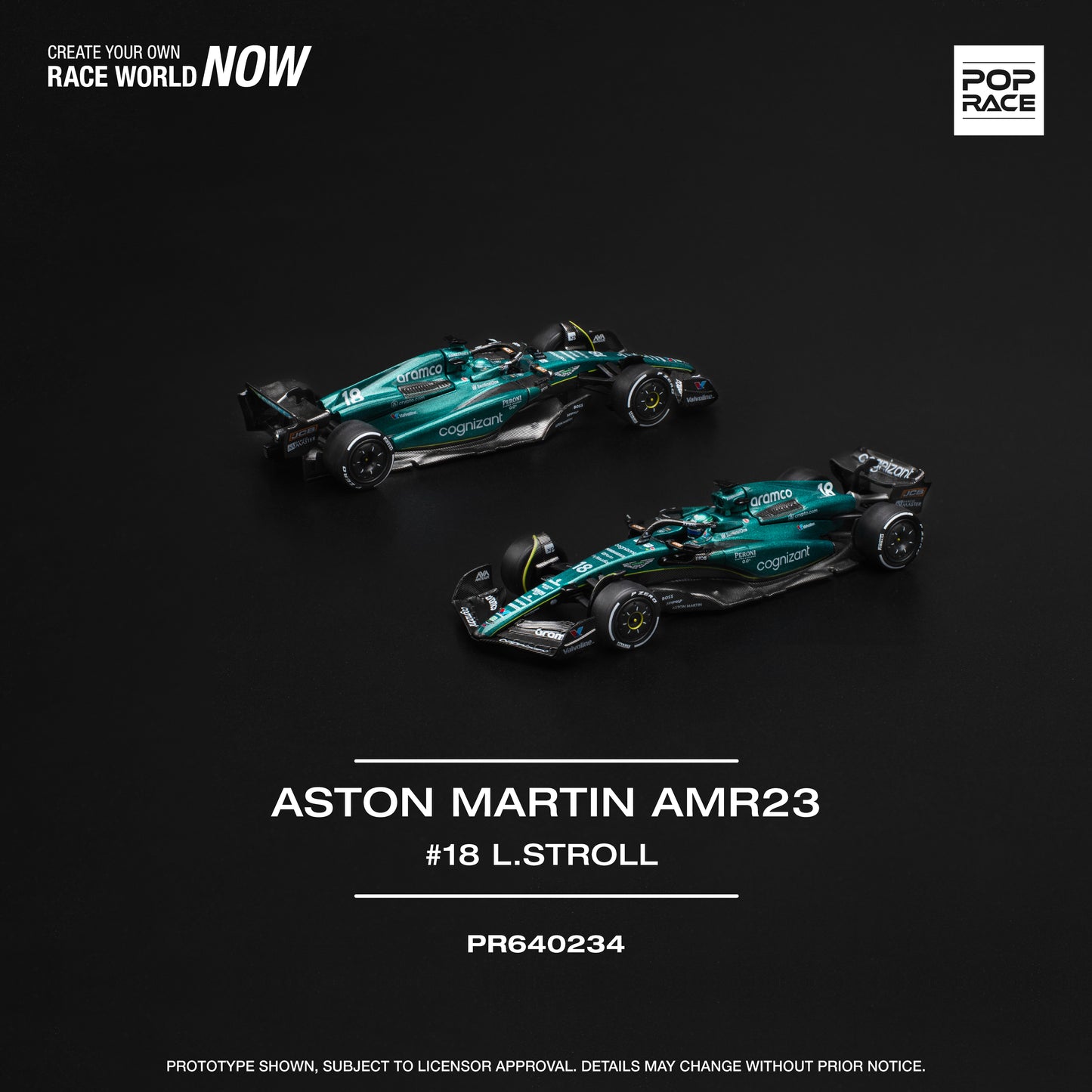 **PRE ORDER** Pop Race Aston Martin AMR23 Lance Stroll