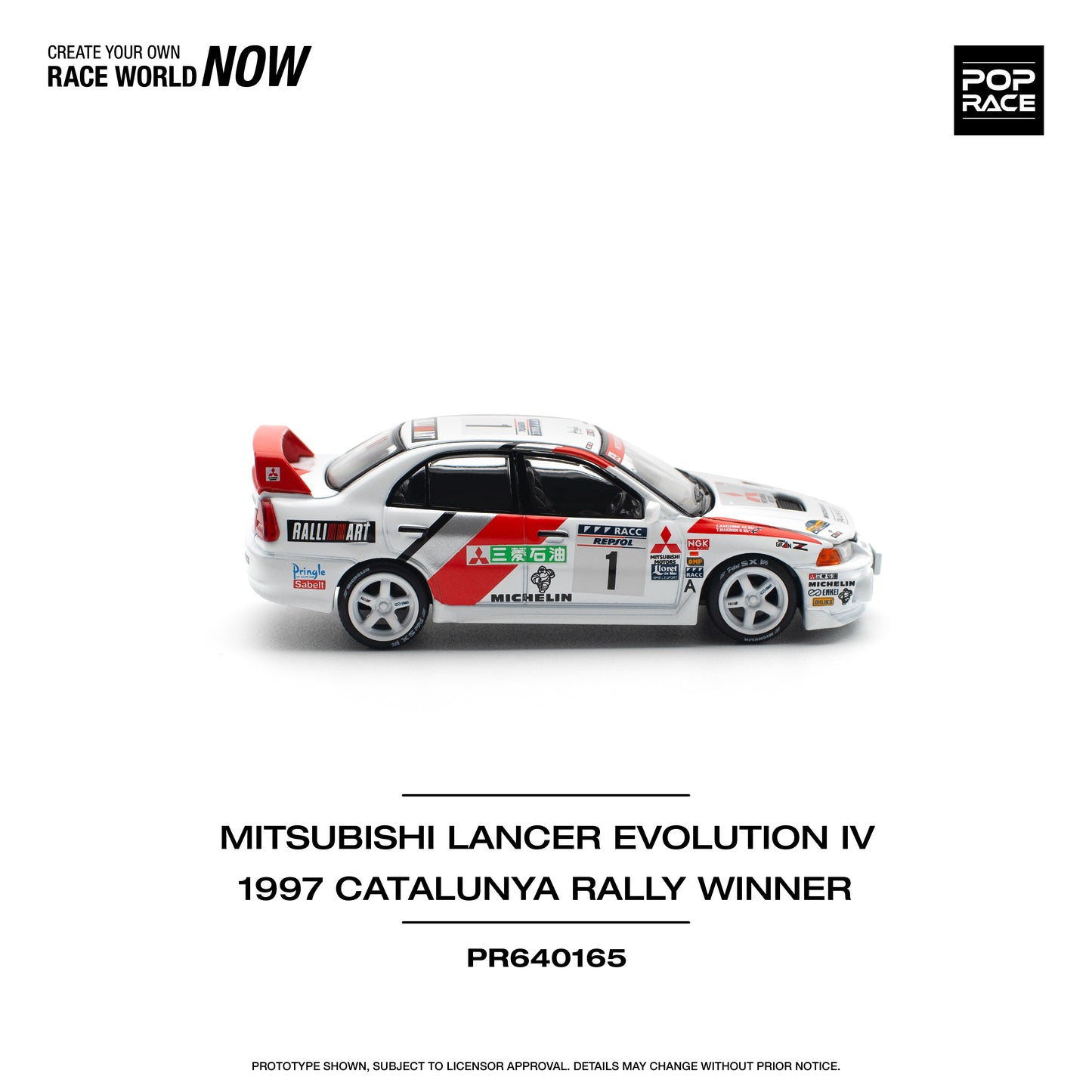 **PREORDER** Pop Race Mitsubishi Lancer EVO IV - Winner, Rally De Catalunya 1997