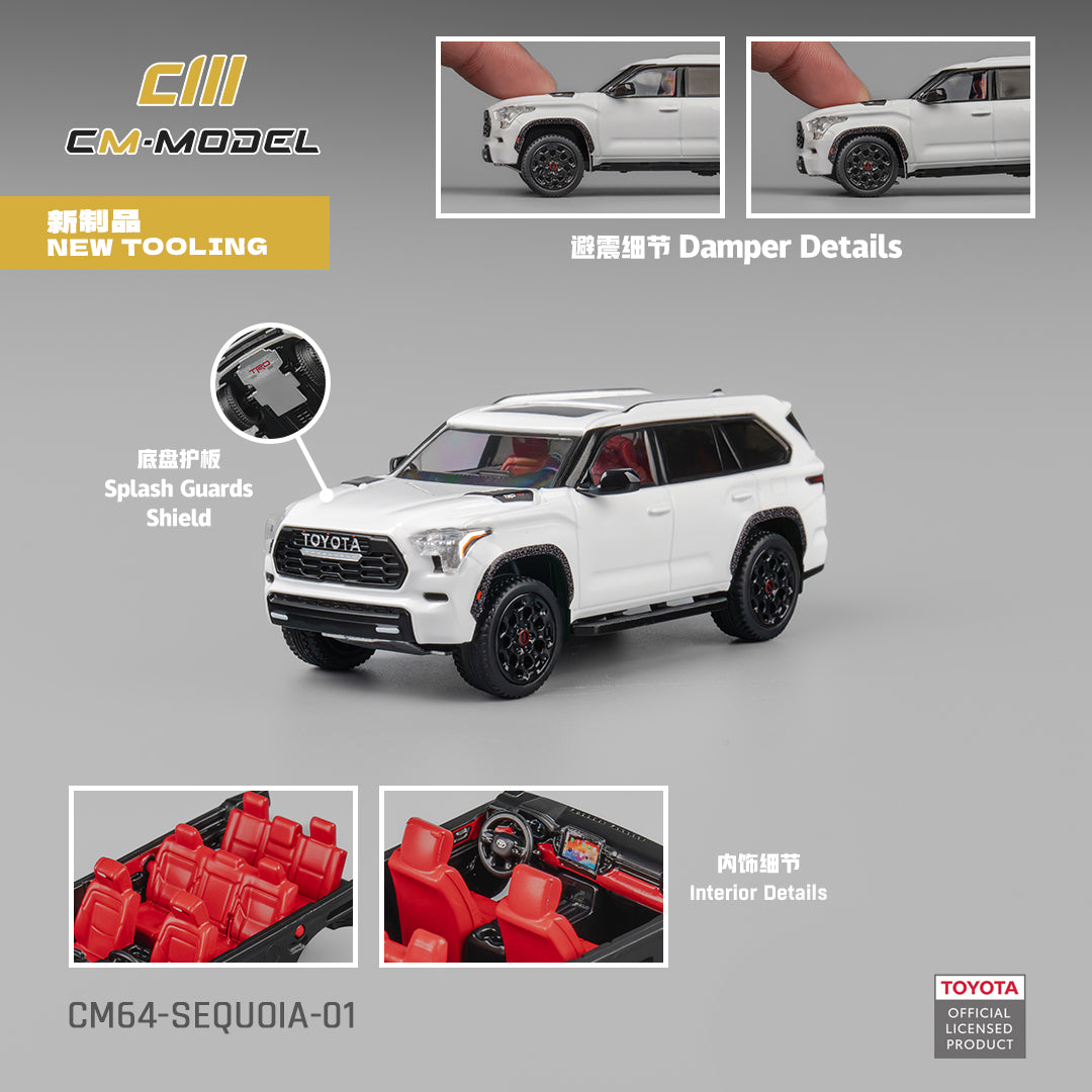 **PRE ORDER** CM Model Toyota Sequoia Pearl White