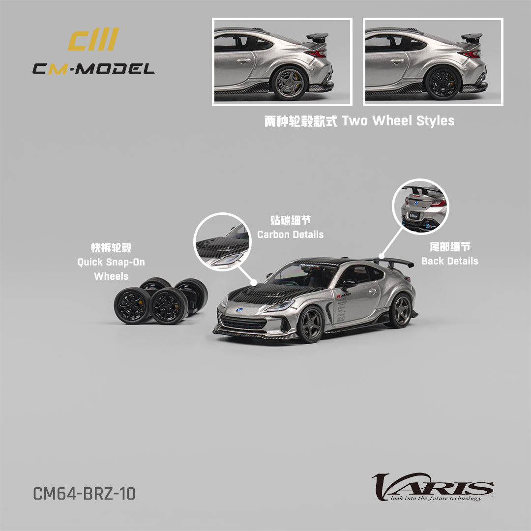 **PRE ORDER** CM Model Subaru BRZ Varis Widebody Metallic Grey
