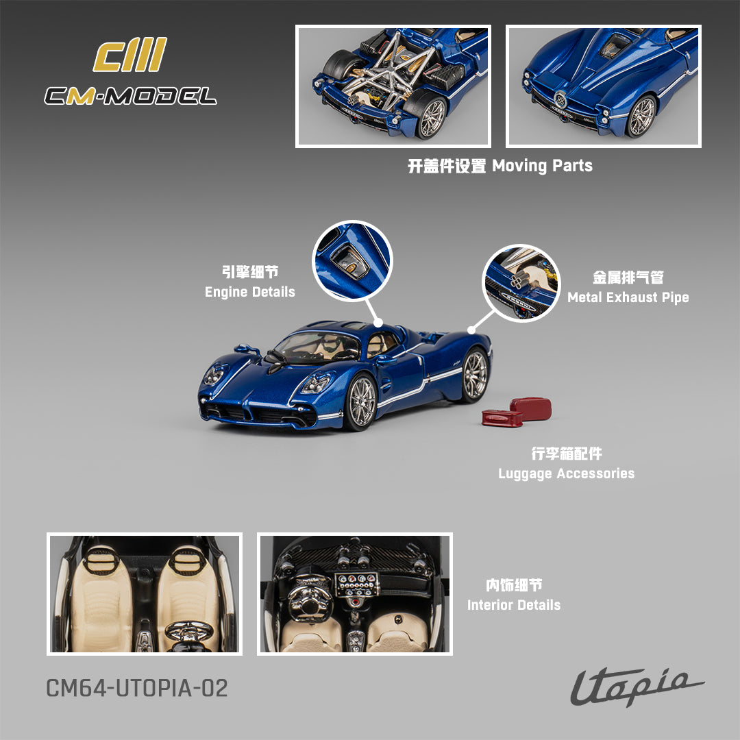 **PRE ORDER** CM Model Pagani Utopia Metallic Blue
