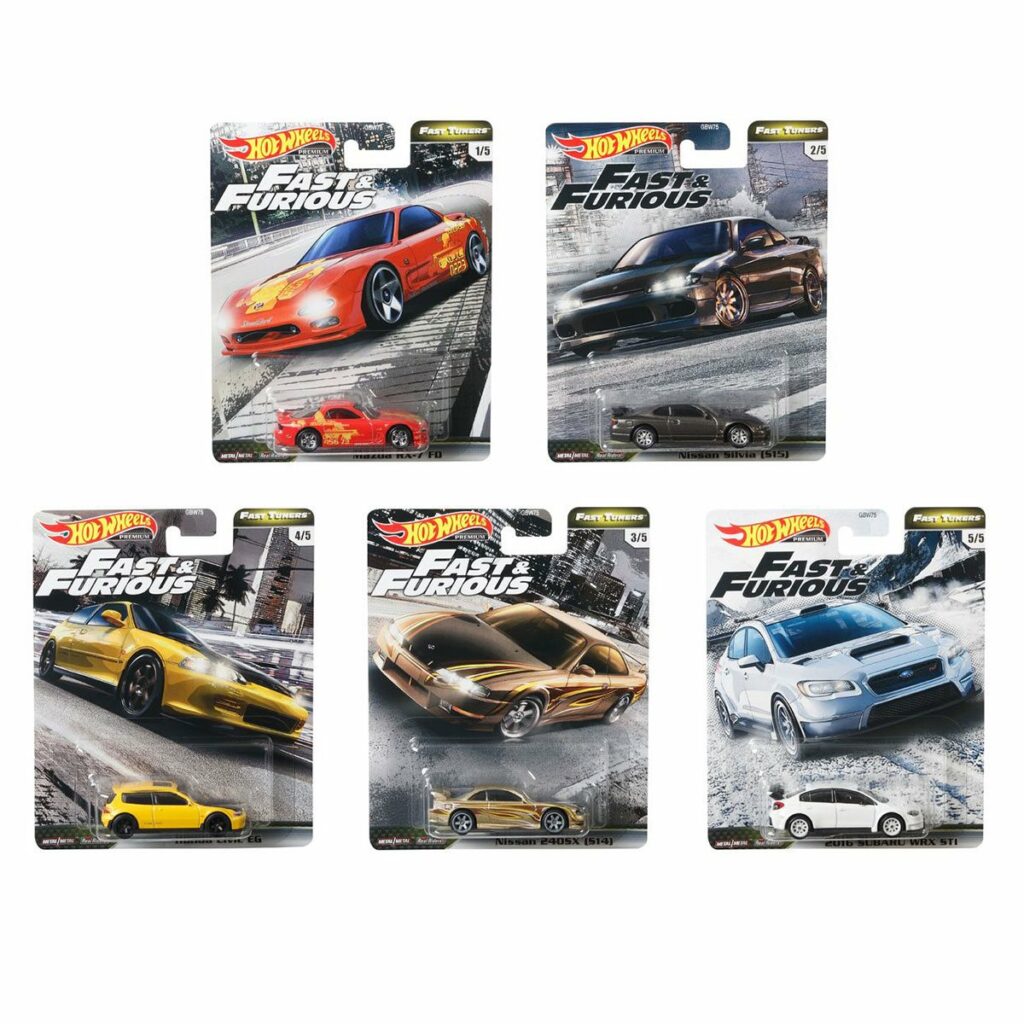 Hot Wheels Premium Fast & Furious Fast Tuners Set Of 5