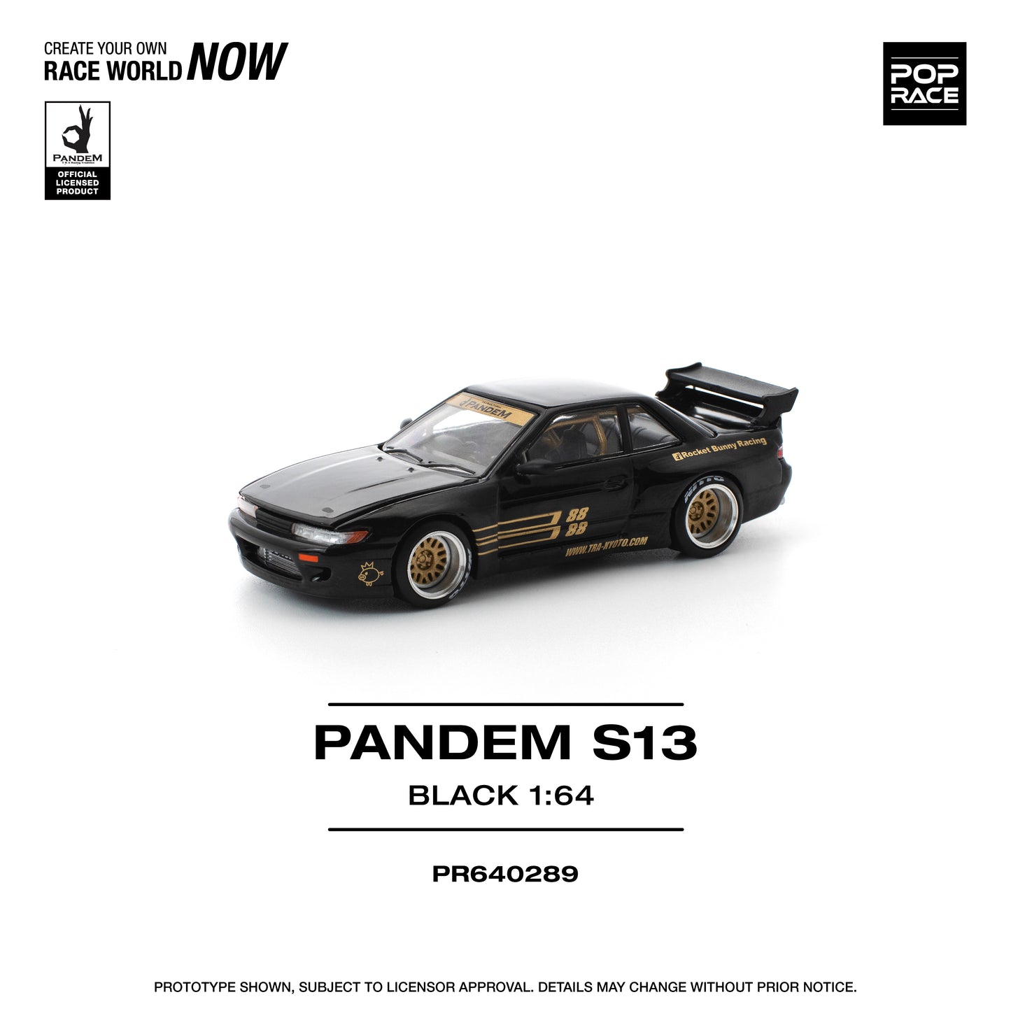 **PRE ORDER** Pop Race Nissan Silvia S13 Pandem - Black