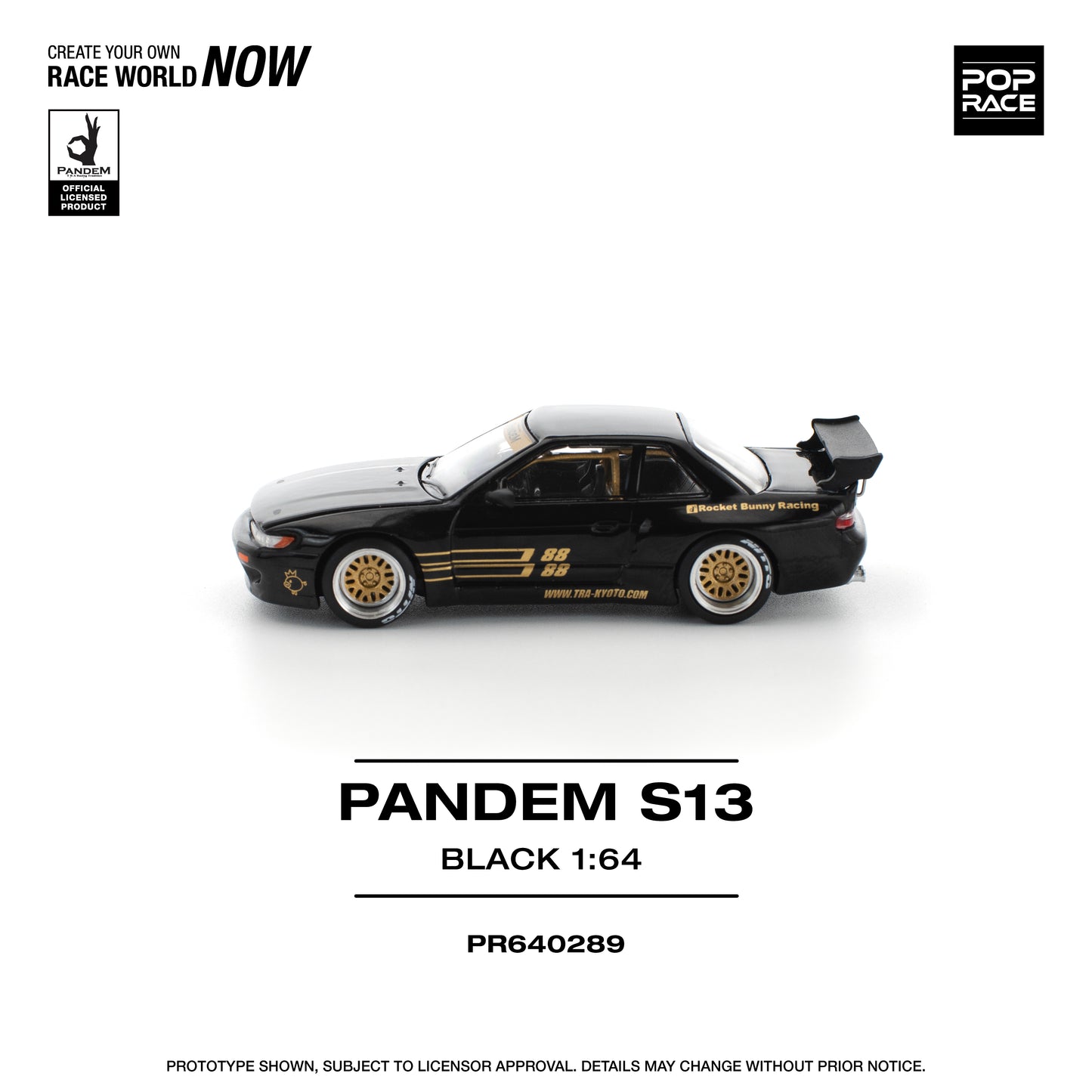 **PRE ORDER** Pop Race Nissan Silvia S13 Pandem - Black