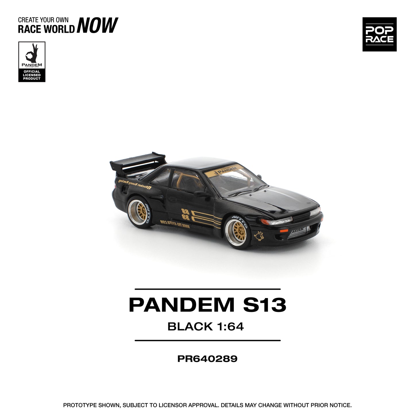 **PRE ORDER** Pop Race Nissan Silvia S13 Pandem - Black