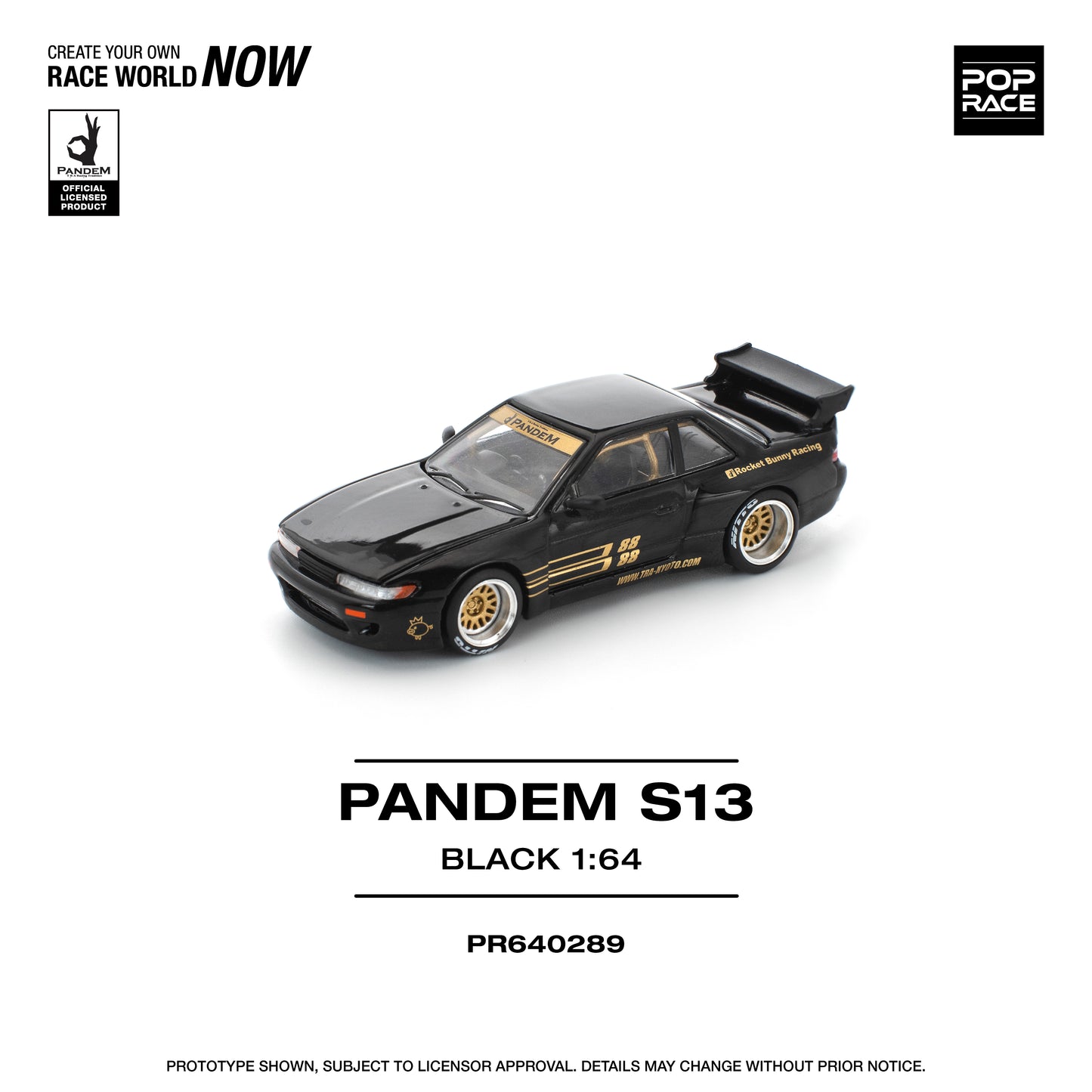 **PRE ORDER** Pop Race Nissan Silvia S13 Pandem - Black