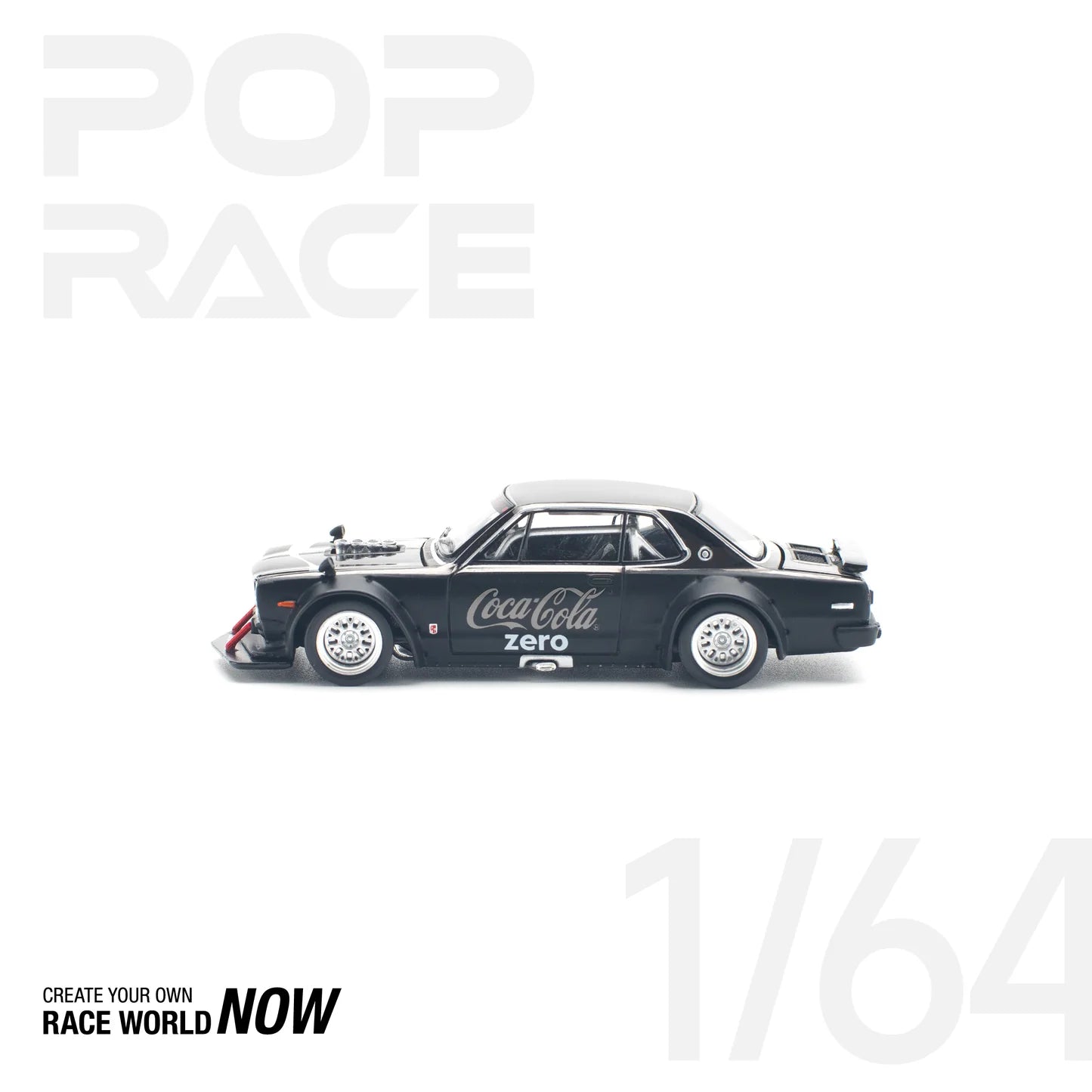 **PRE ORDER** Pop Race Skyline GT-R V8 Drift Hakosuka Coca Cola Zero -Black Chrome