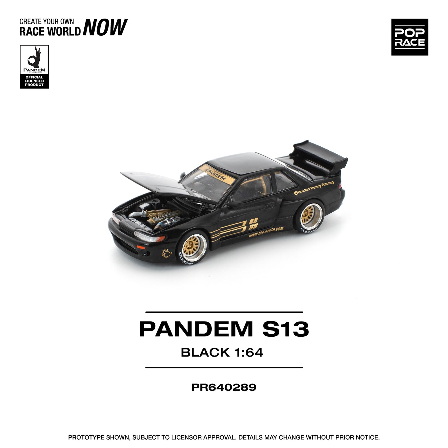 **PRE ORDER** Pop Race Nissan Silvia S13 Pandem - Black