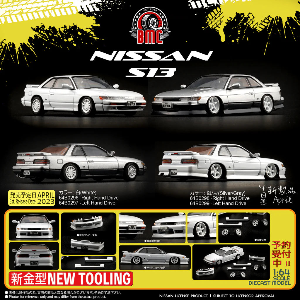 BM Creations Nissan Silvia S13 Silver / Grey
