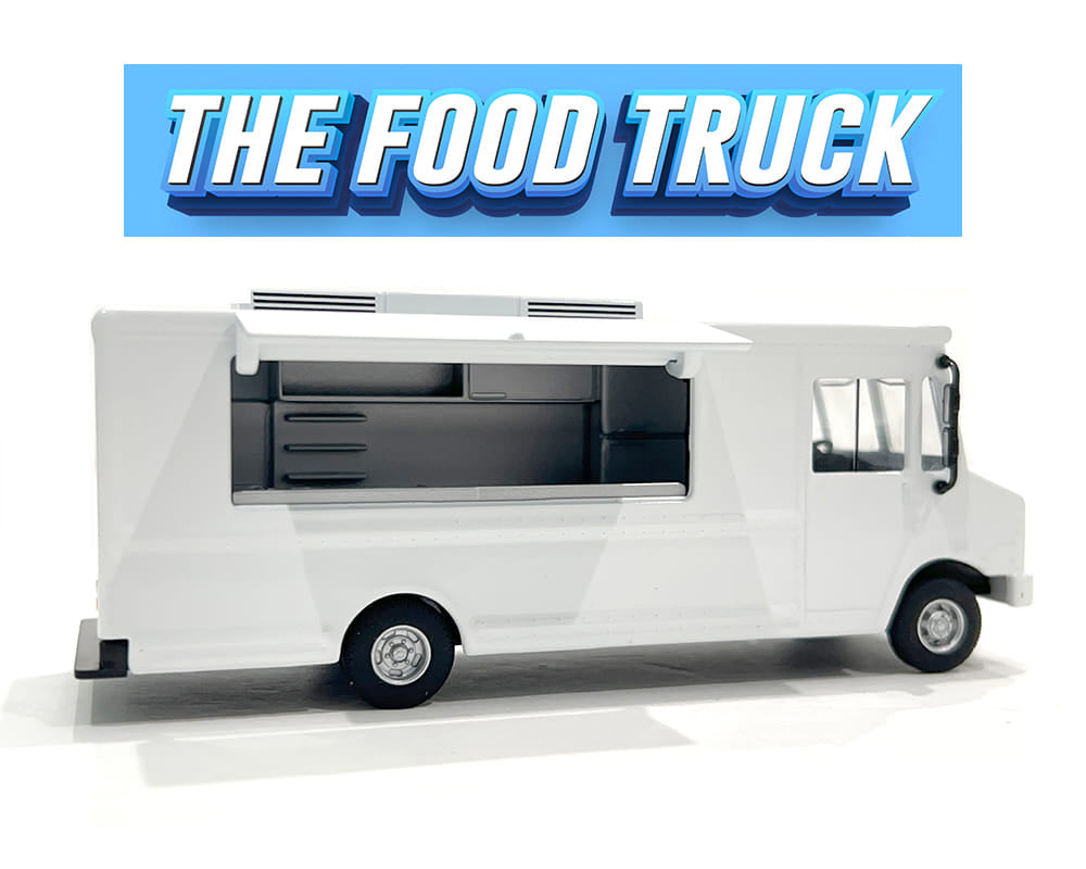 **PRE ORDER** American Diorama Food Truck Plain White - Mijo Exclusives