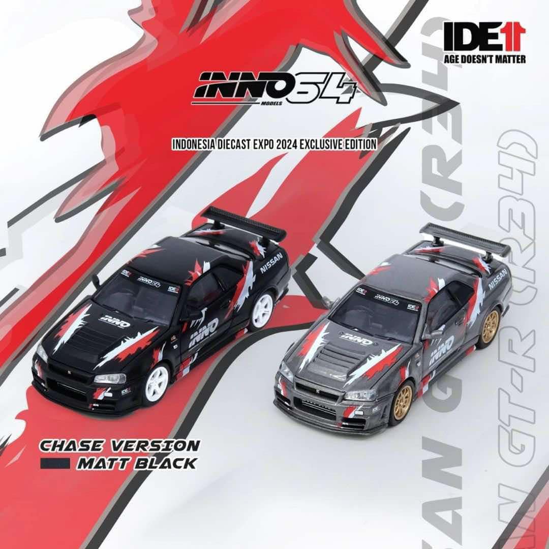 2024 Indonesia DieCast Expo IDE11 Exclusive Inno64 Nissan Skyline GT-R R34 Z-Tune Gray