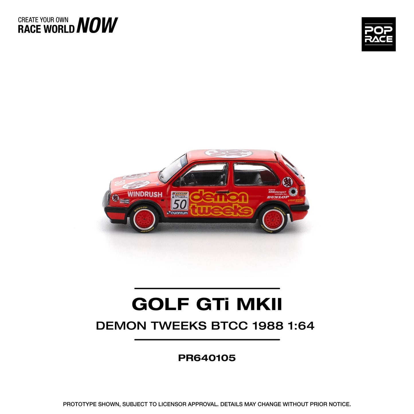 **PRE ORDER** Pop Race Golf GTI MkII - Team Demon Weeks BTCC 1988