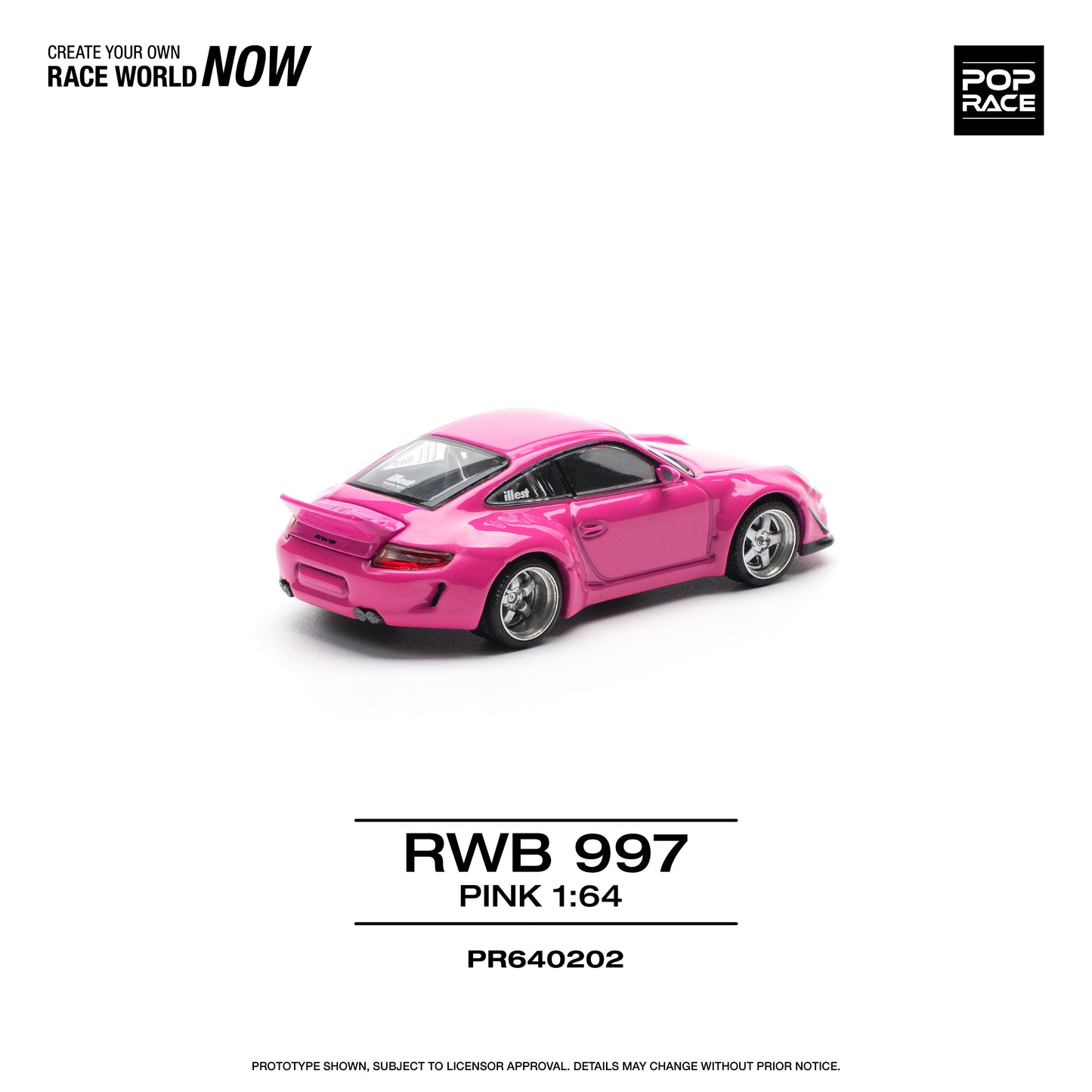 **PRE ORDER** Pop Race RWB Porsche 997 - Pink