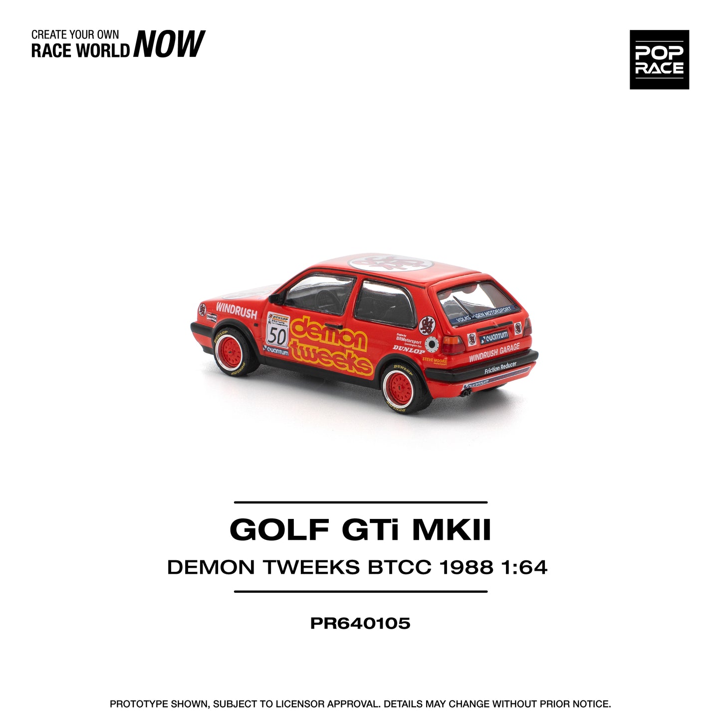 **PRE ORDER** Pop Race Golf GTI MkII - Team Demon Weeks BTCC 1988