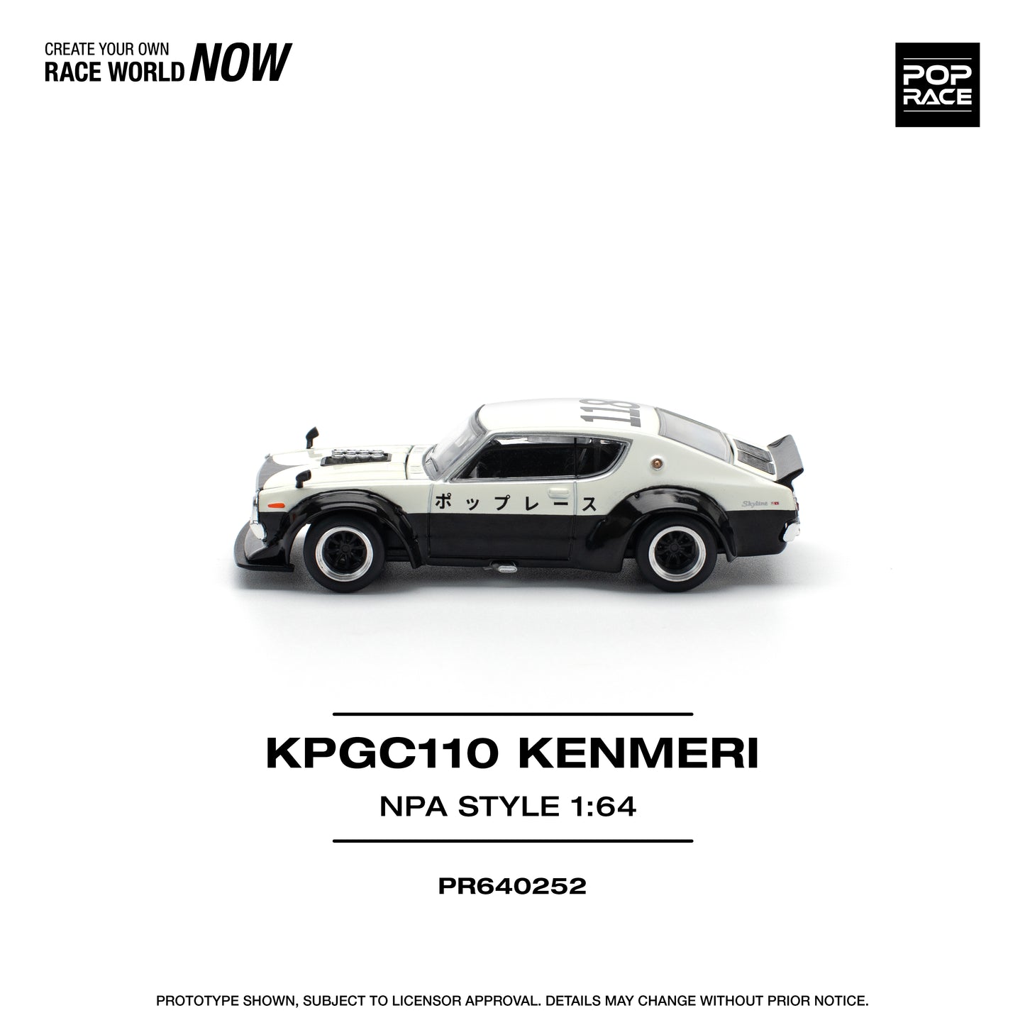 **PRE ORDER** Pop Race Nissan Skyline GT-R V8 Drift Kenmeri - NPA Style