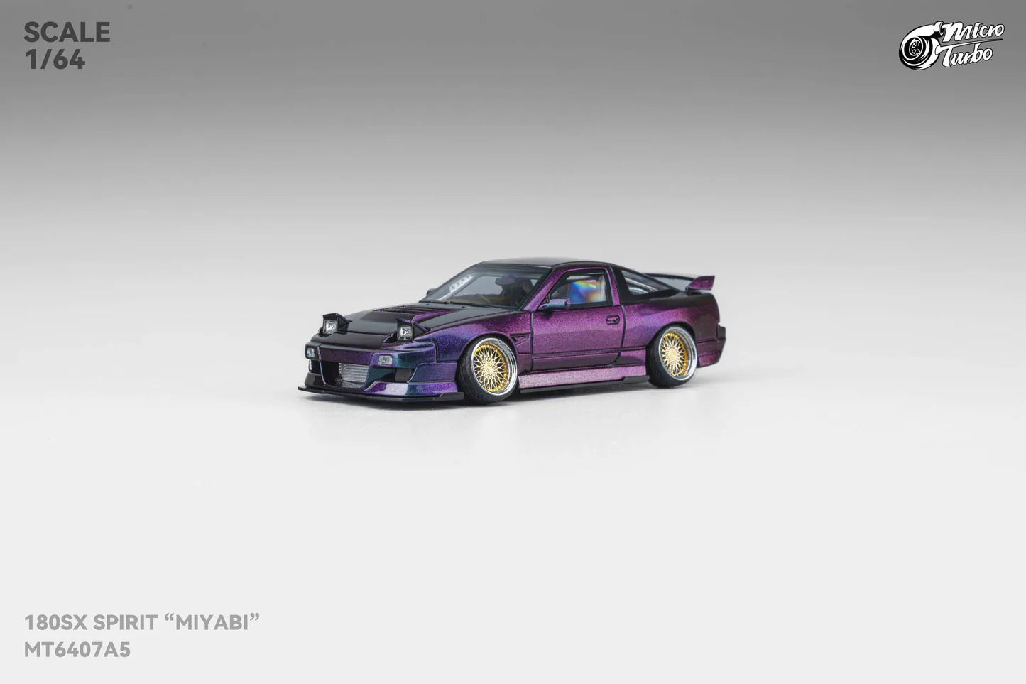 Micro Turbo Nissan 180SX Type X "Miyabi" Purple Chameleon