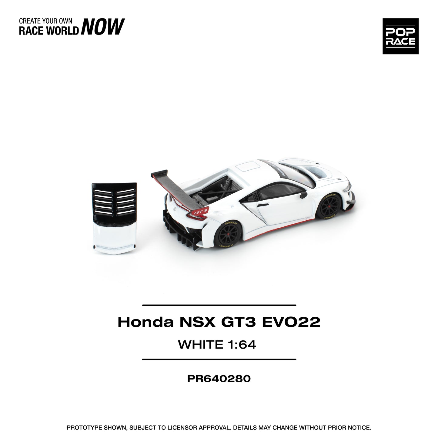 **PRE ORDER** Pop Race Honda NSX GT3 EVO22 - White