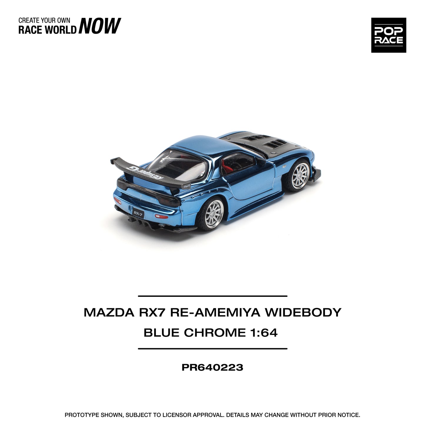 **PRE ORDER** Pop Race Mazda RX-7 RE-Amemiya Widebody Blue Chrome