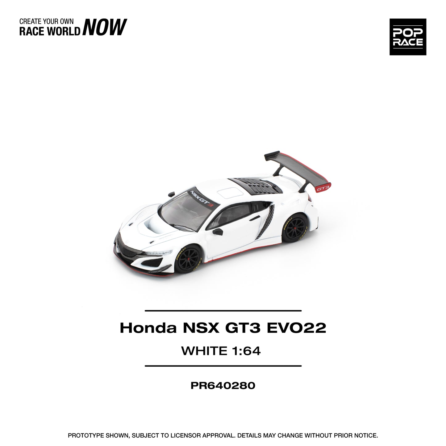 **PRE ORDER** Pop Race Honda NSX GT3 EVO22 - White
