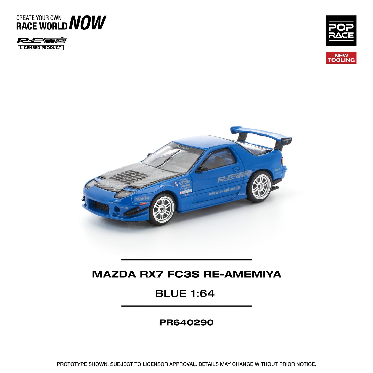 **PRE ORDER** Pop Race Mazda RX-7 FC3S RE-Amemiya - Blue