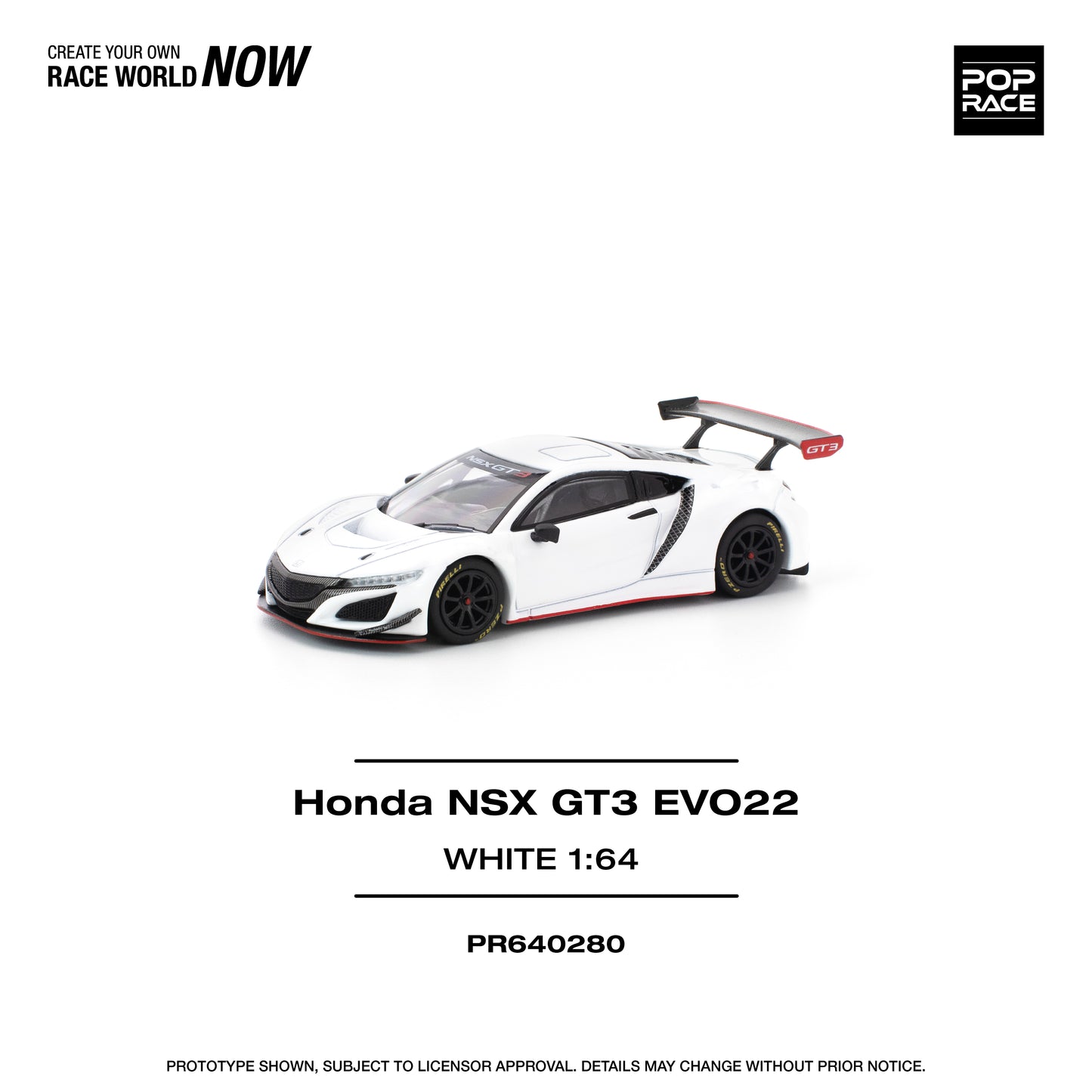 **PRE ORDER** Pop Race Honda NSX GT3 EVO22 - White