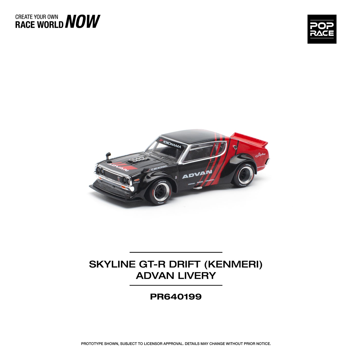 **PRE ORDER** Pop Race Nissan Skyline GT-R Drift Kenmeri - Advan Livery