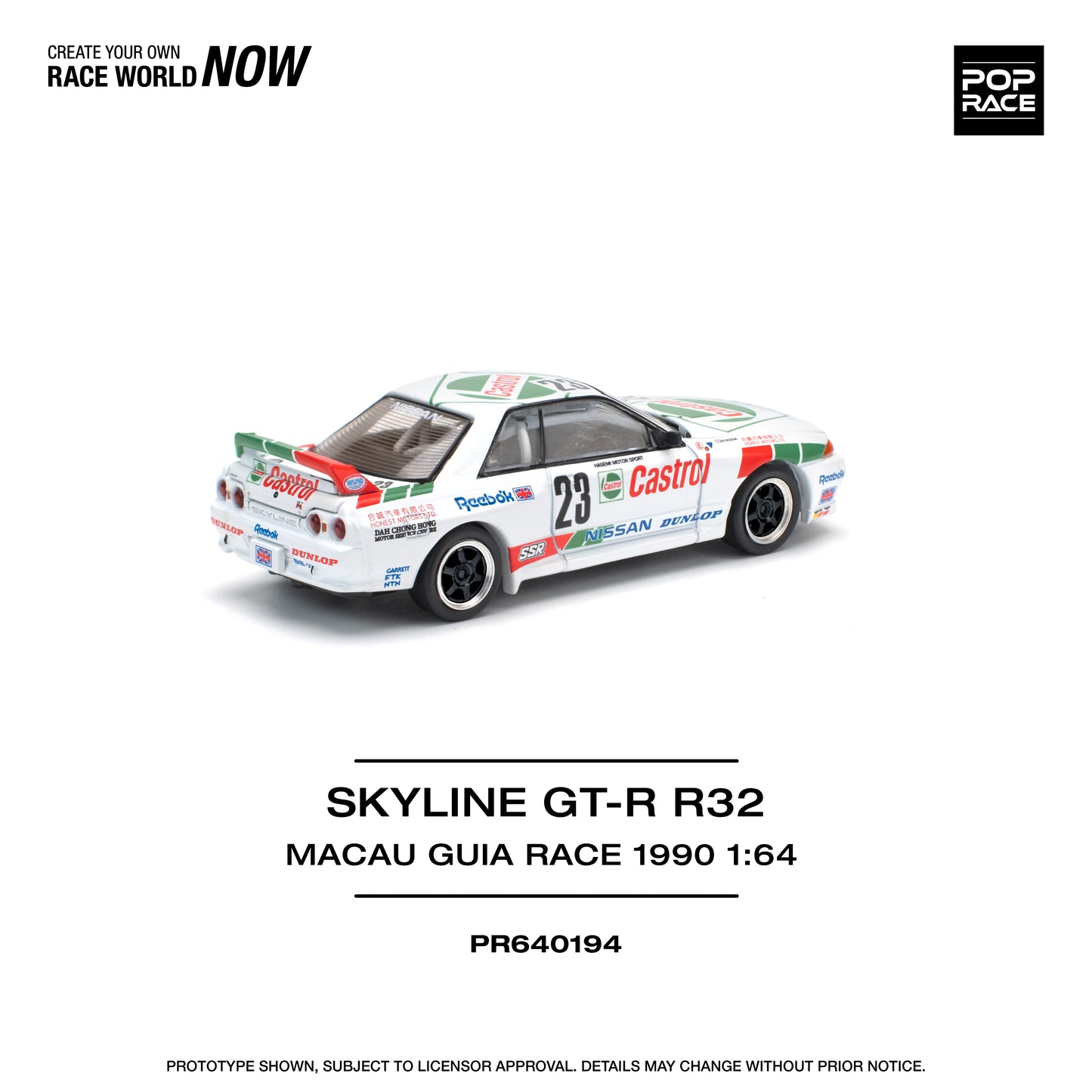 **PRE ORDER** Pop Race Nissan Skyline GT-R R32 Macau Guia Race 1990 Winner