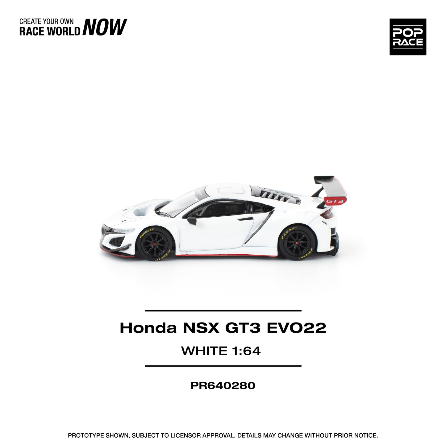 **PRE ORDER** Pop Race Honda NSX GT3 EVO22 - White