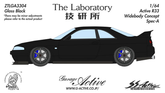 **PRE ORDER** The Laboratory Garage Active Nissan R33 Widebody Concept Spec-A By Zonzo Studio - Gloss Black