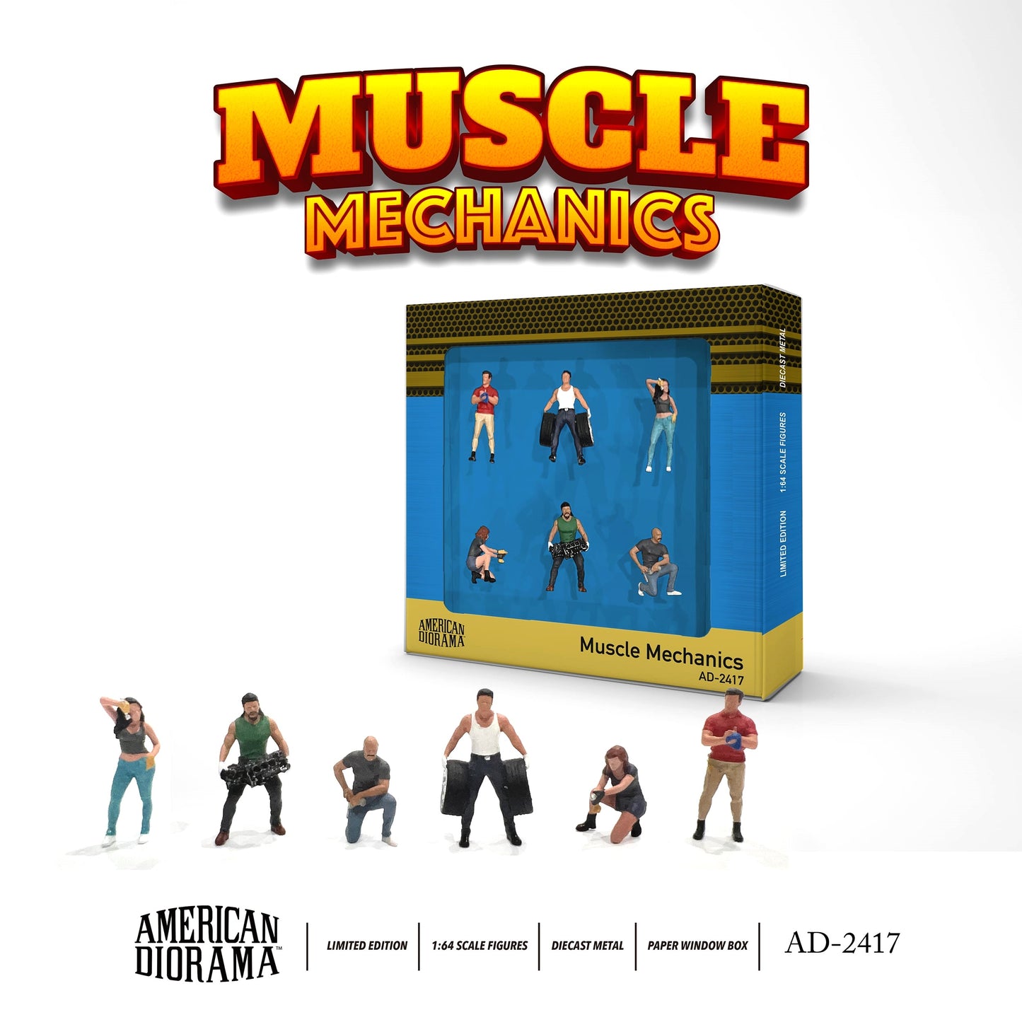**PRE ORDER** American Diorama Muscle Mechanics Figurine Set