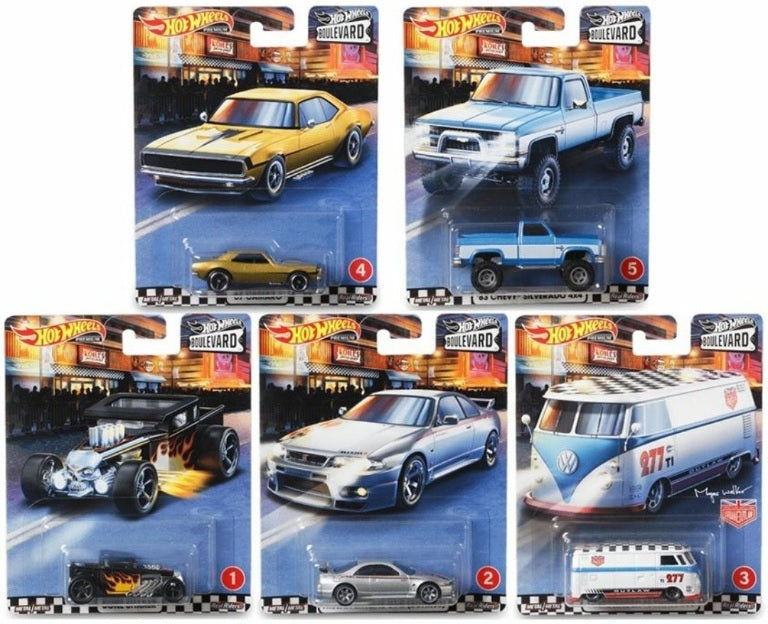 Hot Wheels Premium Boulevard 1 5 Set Of 5 Redline Diecast