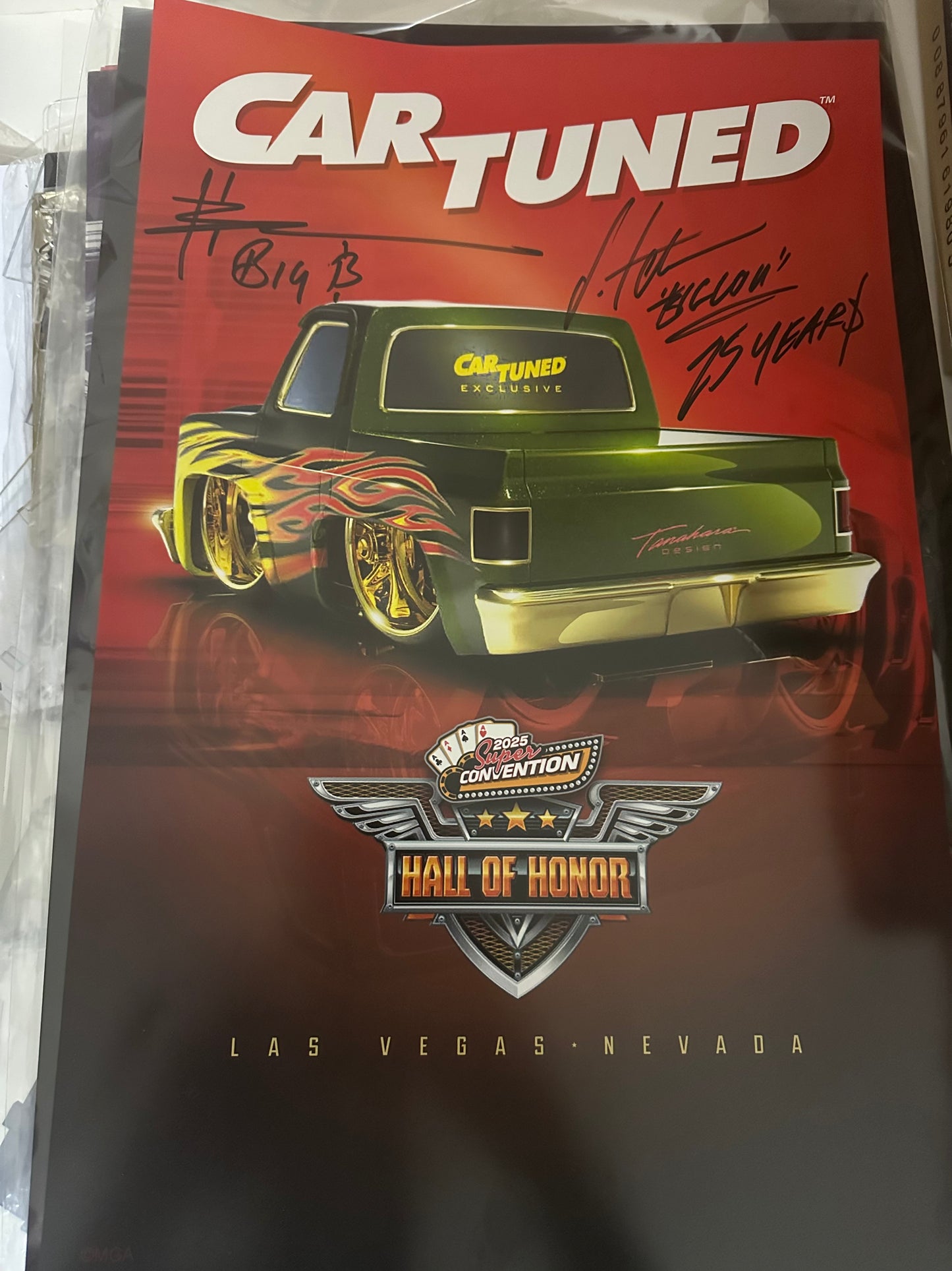 Car Tuned 2025 Las Vegas SuperCon Hall Of Honor Dinner Car Box Set Chevy C10 Signed + Poster's