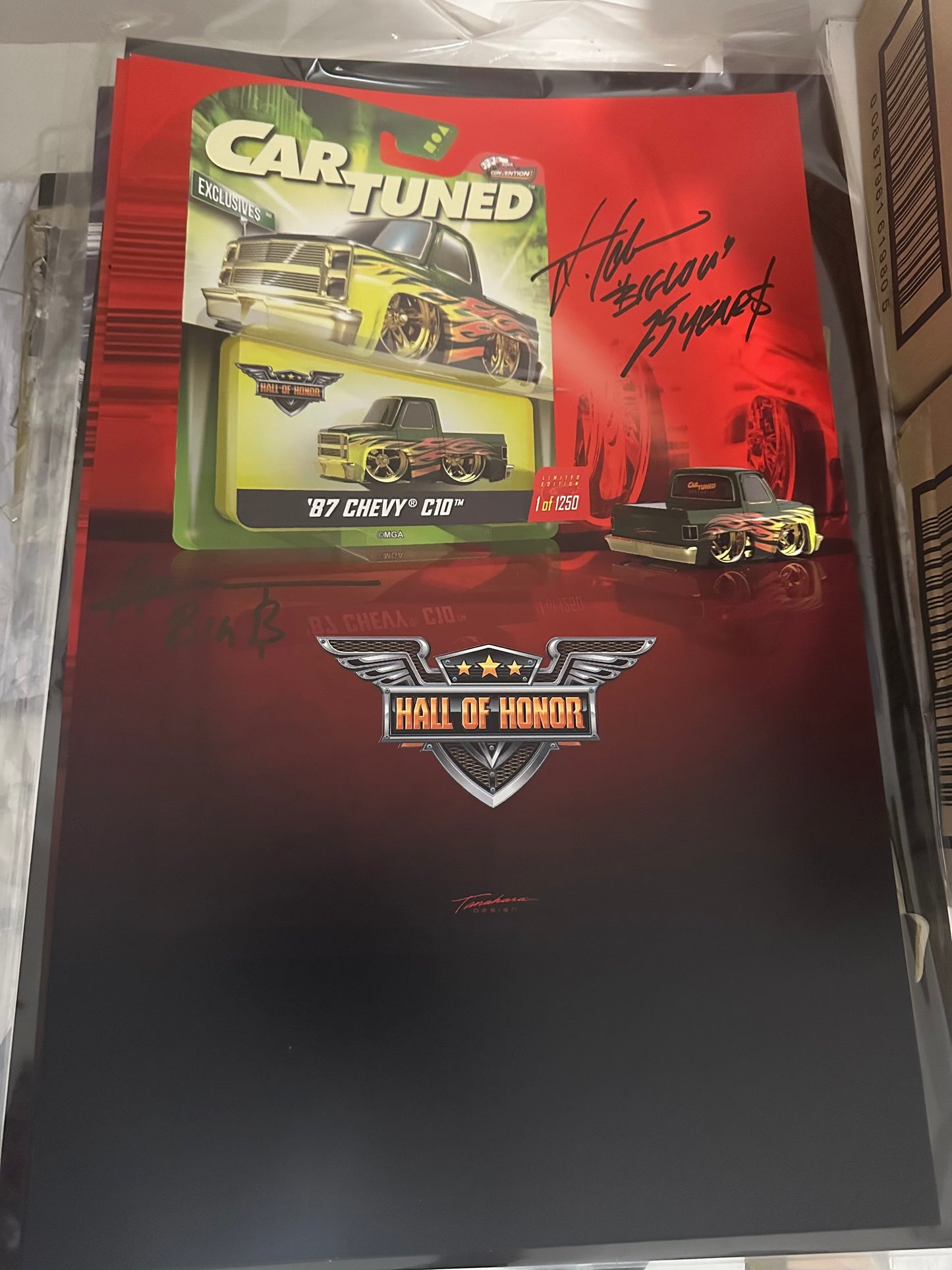 Car Tuned 2025 Las Vegas SuperCon Hall Of Honor Dinner Car Box Set Chevy C10 Signed + Poster's