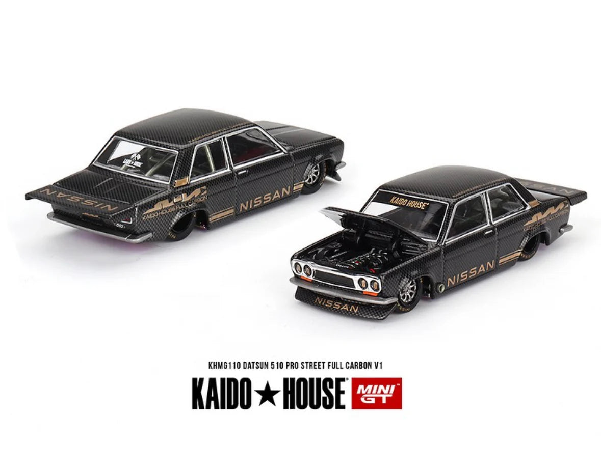 Kaido House x Mini GT Datsun 510 Full Carbon Pro Street - KHMG110 Kaido House x Mini GT Datsun 510 Full Carbon Pro Street - KHMG110