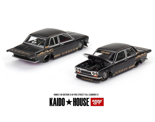 Kaido House x Mini GT Datsun 510 Full Carbon Pro Street - KHMG110