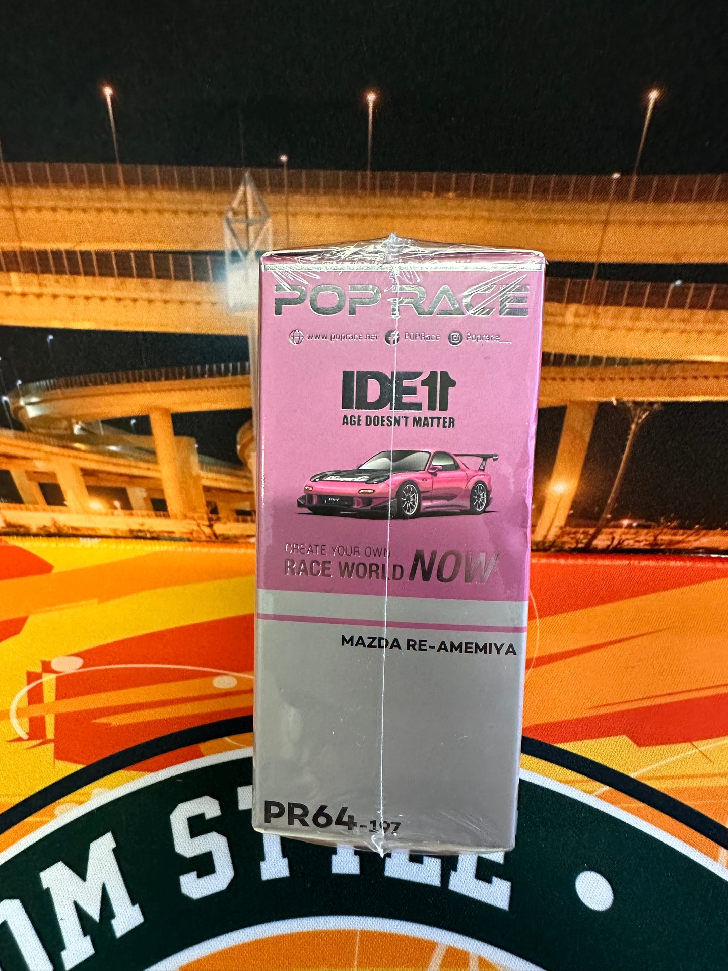 2024 Indonesia Diecast Expo IDE11 Pop Race Dinner Exclusive Mazda RX-7 RE-Amemiya Widebody Metallic Pink