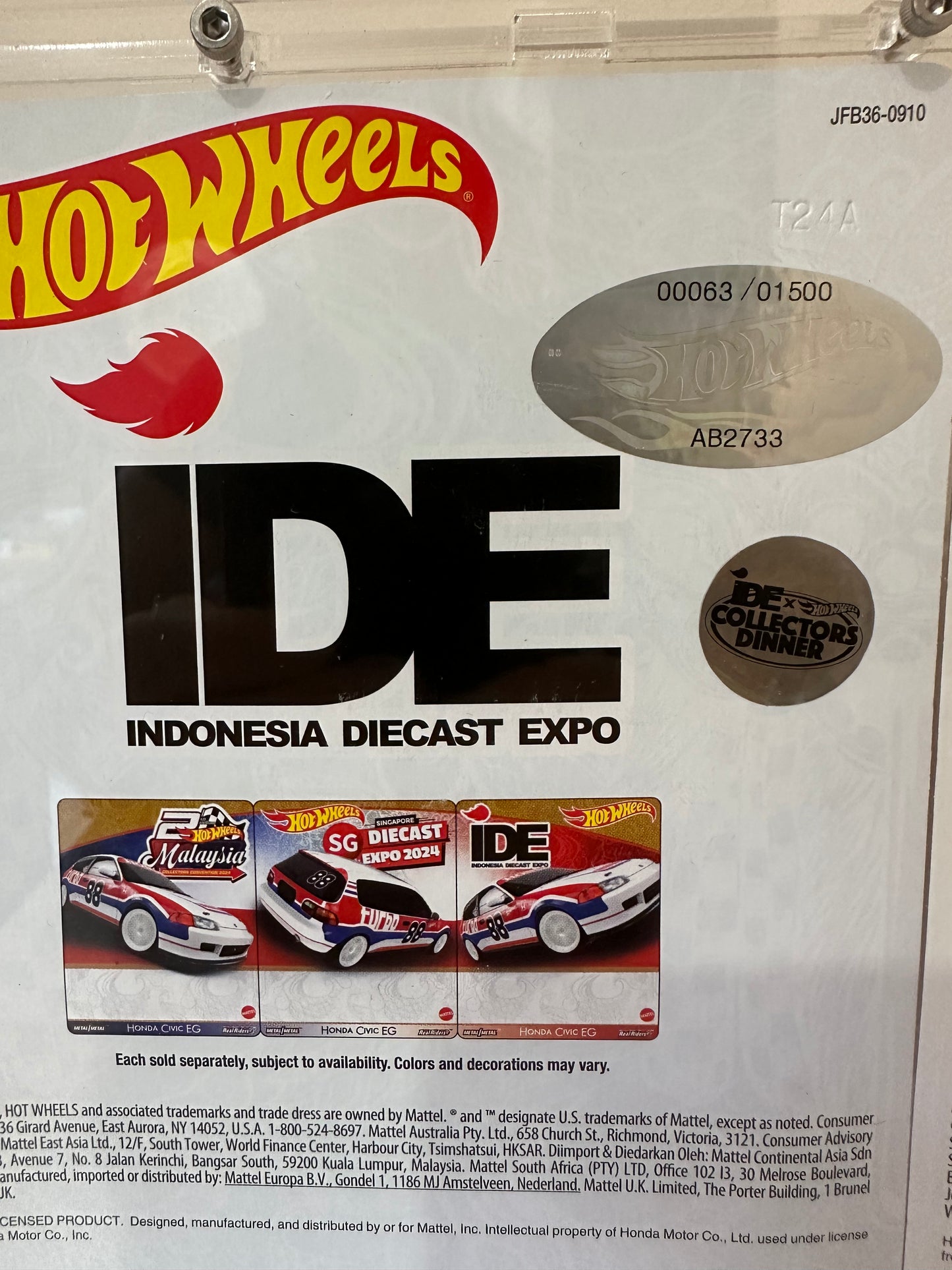 2024 Hot Wheels Malaysia / Singapore / Indonesia Expo Dinner Car Bundle