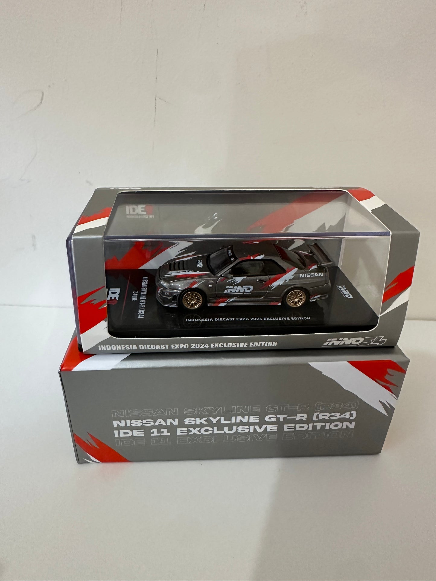 2024 Indonesia DieCast Expo IDE11 Exclusive Inno64 Nissan Skyline GT-R R34 Z-Tune Gray
