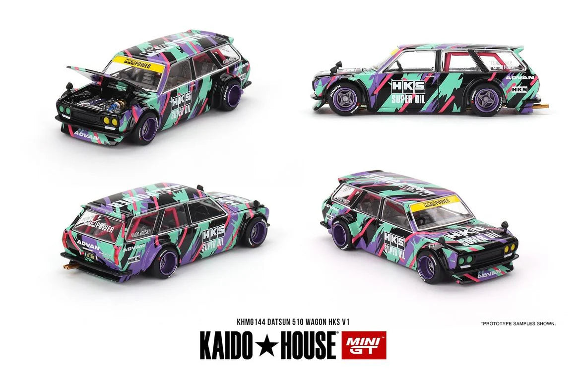 Pre Order Kaido House x Mini GT Datsun 510 Wagon HKS V1 - KHMG144