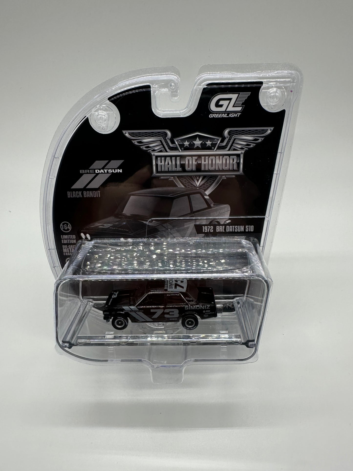 GreenLight 2025 Las Vegas Super Con Hall Of Honor Dinner Car BRE Datsun 510 Black Bandit 1 Of 500